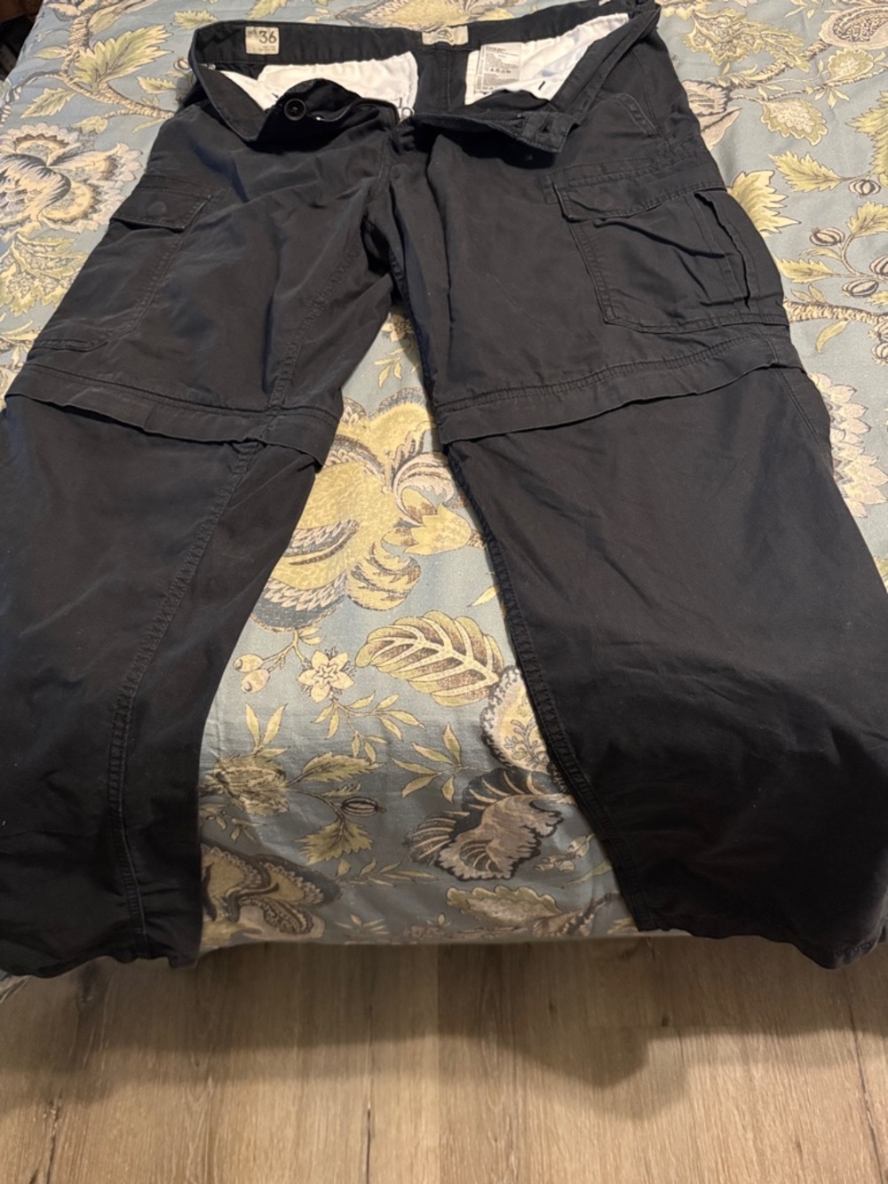 Timberland Men's Black Convertible Cargo Pants